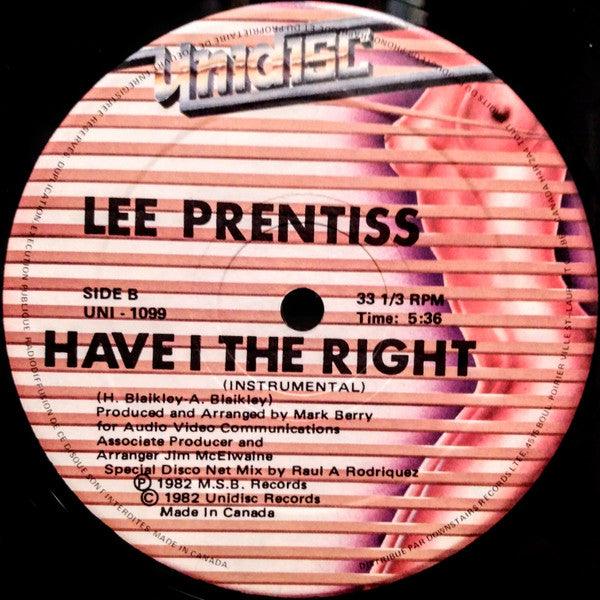 Lee Prentiss - Have I The Right - 1982 - Quarantunes