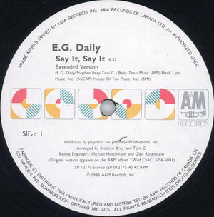 E.G. Daily - Say It, Say It - 1985 - Quarantunes