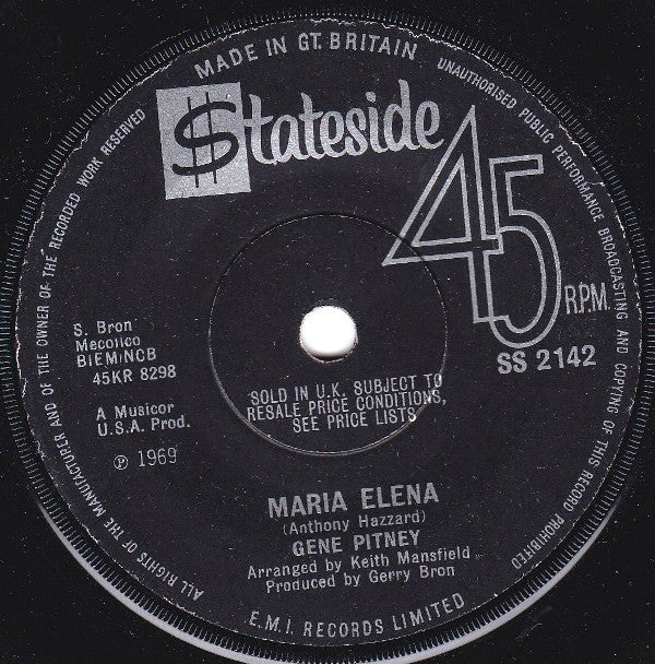 Gene Pitney - Maria Elena