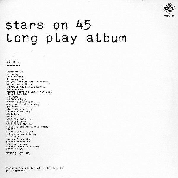Stars On 45 - Long Play Album - 1981 - Quarantunes