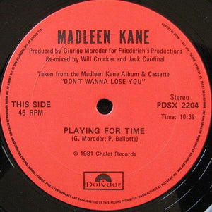 Madleen Kane - Playing For Time / The Lonely One - 1981 - Quarantunes