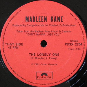 Madleen Kane - Playing For Time / The Lonely One - 1981 - Quarantunes