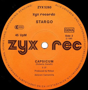 Stargo - Live Is Life / Capsicum (12") 1985 - Quarantunes