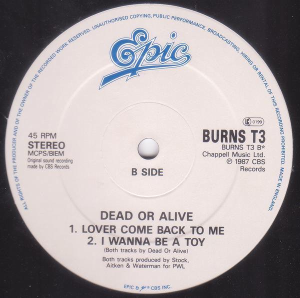 Dead Or Alive - I'll Save You All My Kisses (The Sonia Mezumbda Memorial Mix) 1987 - Quarantunes