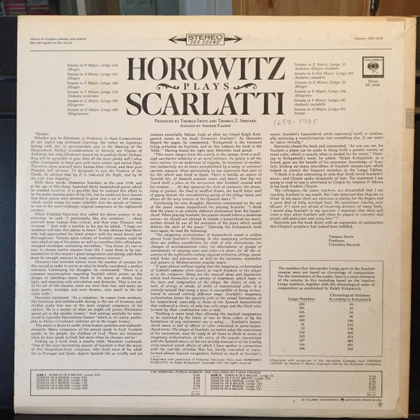 Vladimir Horowitz - Horowitz Plays Scarlatti