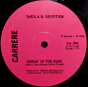 Sheila & B. Devotion - Singin In The Rain / Shake Me - 1977 - Quarantunes