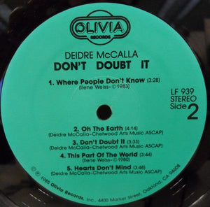 Deidre McCalla - Don't Doubt It 1985 - Quarantunes