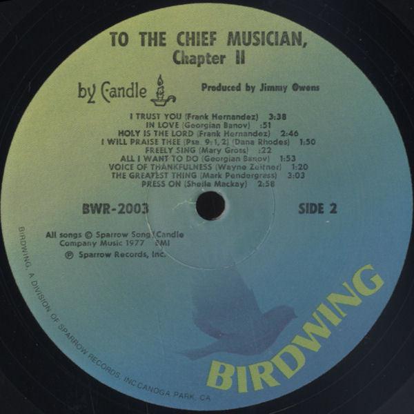 Candle - To The Chief Musician, Chapter II 1977 - Quarantunes