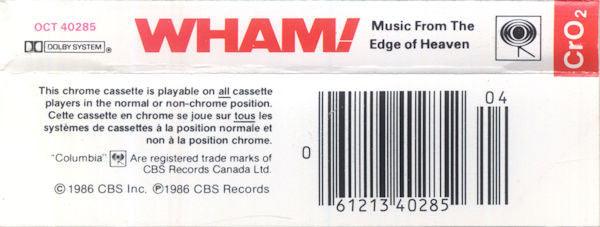 Wham! - Music From The Edge Of Heaven 1986 - Quarantunes