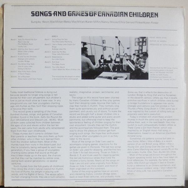 Various - Sally Go Round The Sun (Songs And Games Of Canadian Children) - Quarantunes