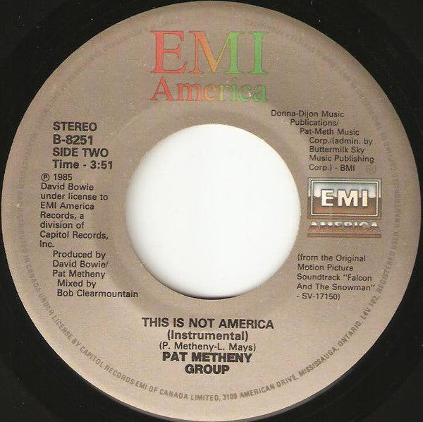 David Bowie - This Is Not America