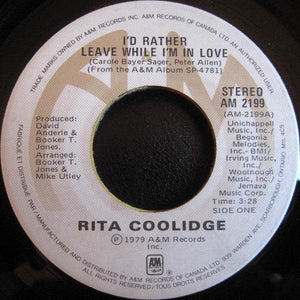 Rita Coolidge - I'd Rather Leave While I'm In Love 1979 - Quarantunes