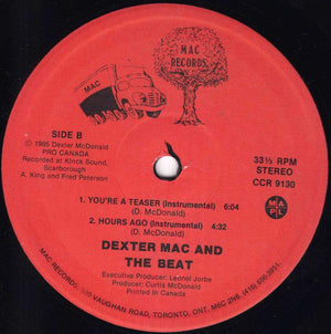 Dexter Mac And The Beat - You're A Teaser / Hours Ago - 1985 - Quarantunes