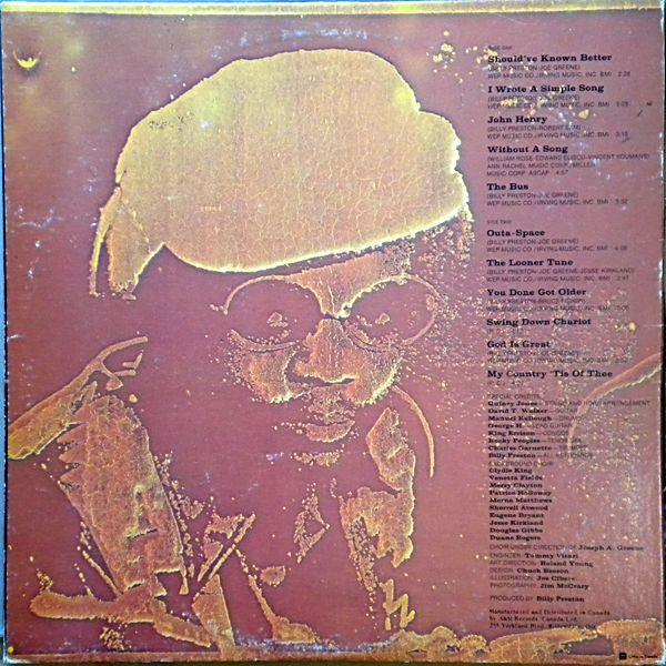 Billy Preston - I Wrote A Simple Song 1971 - Quarantunes