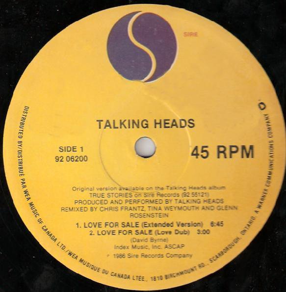 Talking Heads - Love For Sale 1987 - Quarantunes