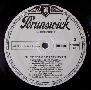Barry Ryan - The Best Of Barry Ryan 1973 - Quarantunes
