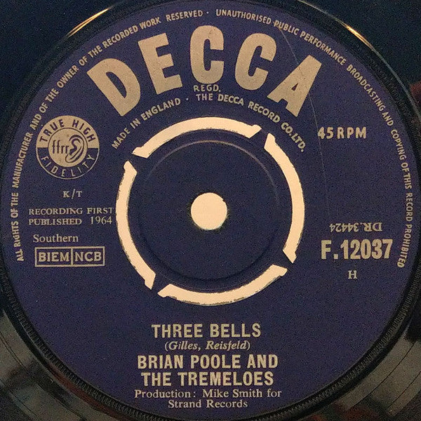 Brian Poole & The Tremeloes - Three Bells