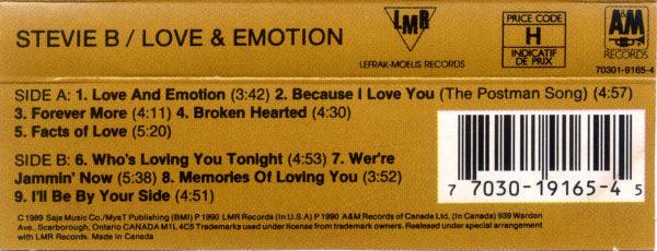 Stevie B - Love & Emotion - Quarantunes