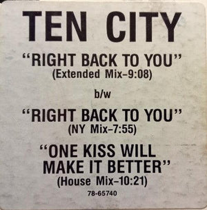 Ten City - Right Back To You - 1988 - Quarantunes