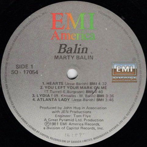 Marty Balin - Balin 1981 - Quarantunes