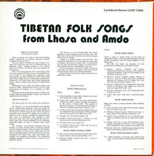 Unknown Artist - Tibetan Folk Songs From Lhasa And Amdo - 1975 - Quarantunes