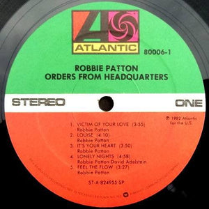 Robbie Patton - Orders From Headquarters 1982 - Quarantunes