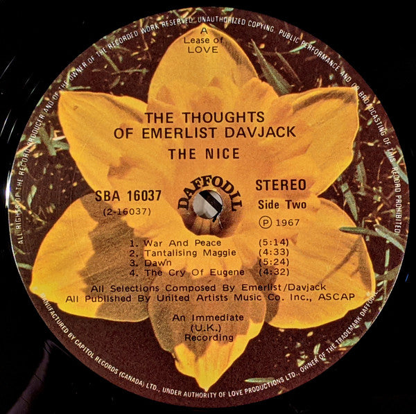 The Nice - The Thoughts Of Emerlist Davjack
