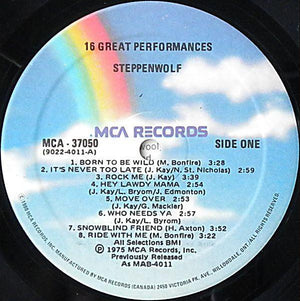 Steppenwolf - Sixteen Great Performances 1980 - Quarantunes
