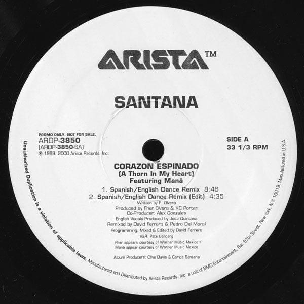 Santana - Corazon Espinado (A Thorn In My Heart) - 2000 - Quarantunes