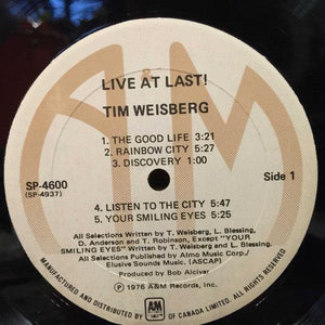 Tim Weisberg - Live At Last! - Quarantunes