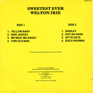 Welton Irie - Sweetest Ever