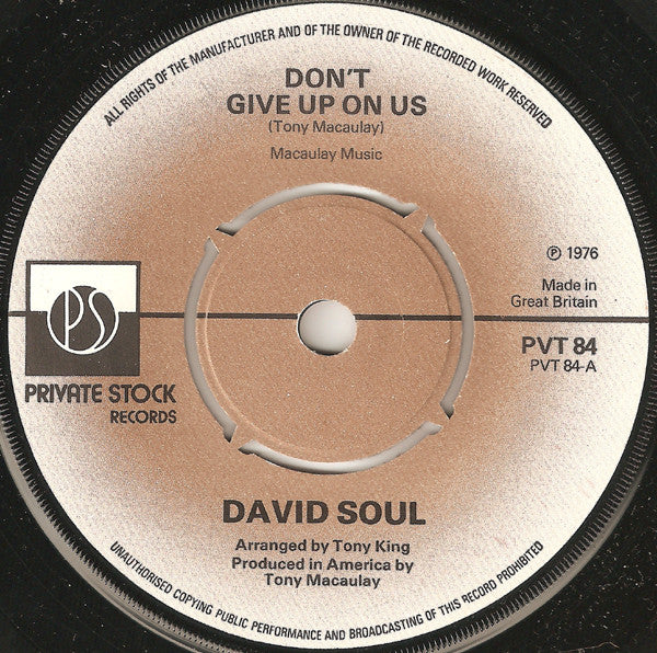 David Soul - Don't Give Up On Us