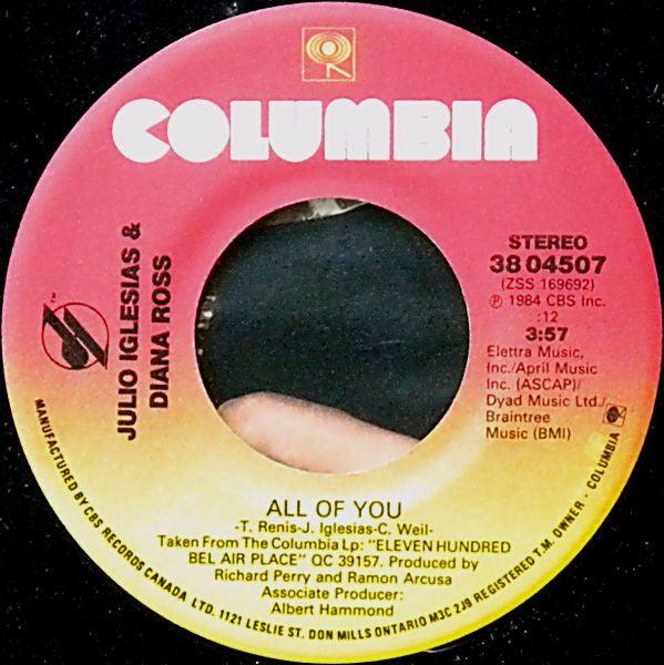 Julio Iglesias|Diana Ross - All Of You / The Last Time 1984 - Quarantunes