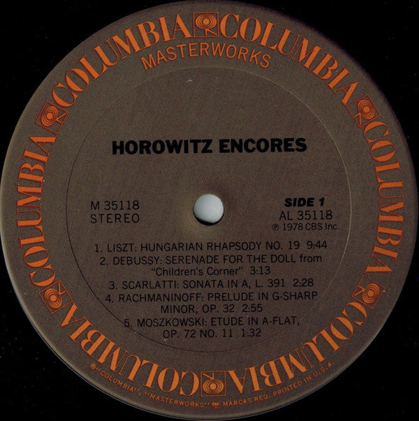 Vladimir Horowitz - Horowitz Encores