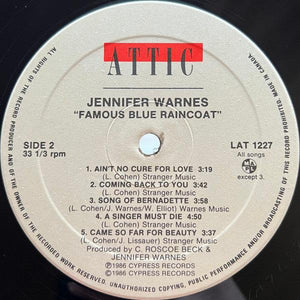 Jennifer Warnes - Famous Blue Raincoat (The Songs Of Leonard Cohen) - 1986 - Quarantunes