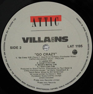 Villains - Go Crazy 1984 - Quarantunes