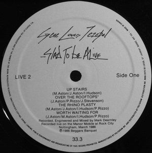 Gene Loves Jezebel - Glad To Be Alive 1986 - Quarantunes