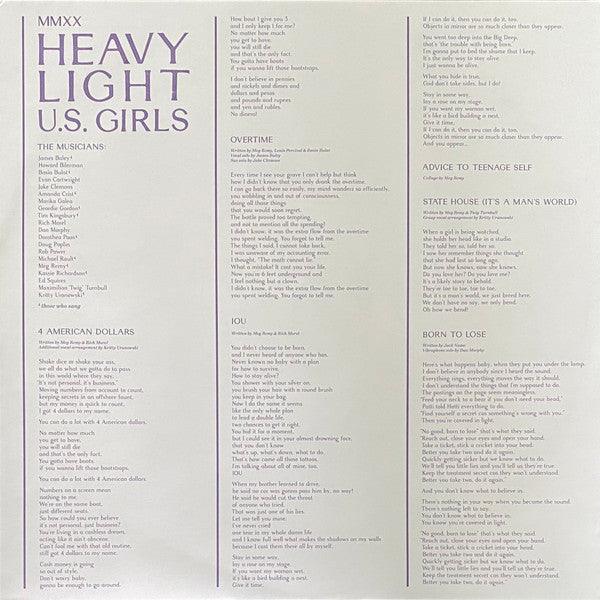 U.S. Girls - Heavy Light 2020 - Quarantunes