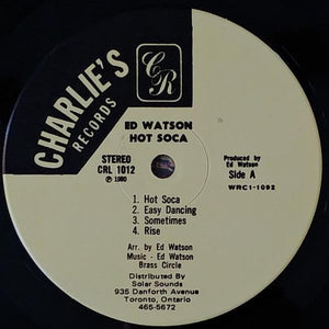 Ed Watson And The Brass Circle - Hot Soca - 1980 - Quarantunes