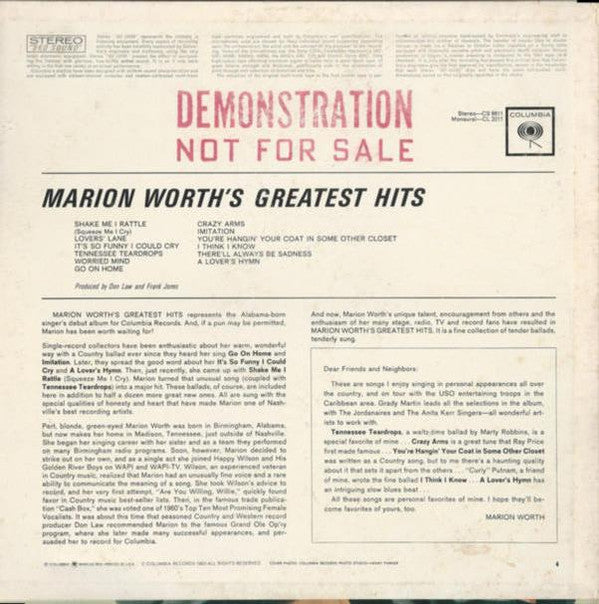 Marion Worth - Greatest Hits