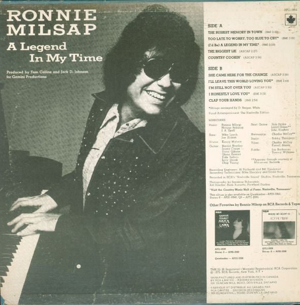 Ronnie Milsap - A Legend In My Time