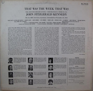 BBC Telecast - That Was The Week That Was - The British Broadcasting Corporation's Tribute To John Fitzgerald Kennedy 1963 - Quarantunes