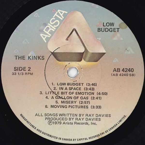 The Kinks - Low Budget - 1979 - Quarantunes