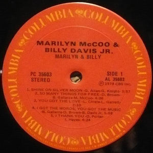 Marilyn McCoo & Billy Davis Jr. - Marilyn & Billy - 1978 - Quarantunes