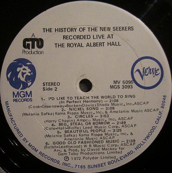 The New Seekers - The History Of The New Seekers Recorded Live At The Royal Albert Hall - 1973 - Quarantunes