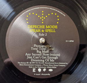 Depeche Mode - Speak & Spell (bruised corner) - Quarantunes
