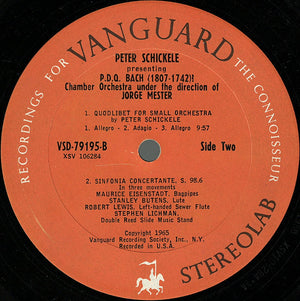 Peter Schickele - Peter Schickele Presenting P.D.Q. Bach (1807-1742)? Chamber Orchestra Under The Direction Of Jorge Mester