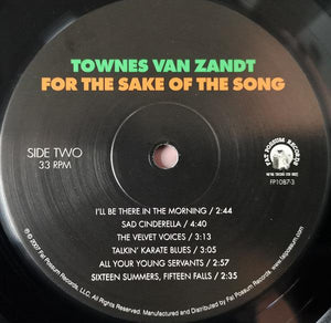 Townes Van Zandt - For The Sake Of The Song (blue) 2018 - Quarantunes
