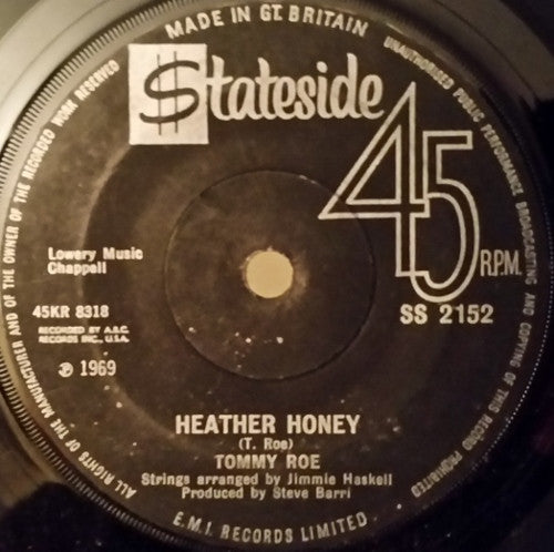 Tommy Roe - Heather Honey / Money Is My Pay