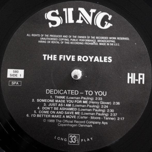 The "5" Royales - Dedicated To You 1988 - Quarantunes